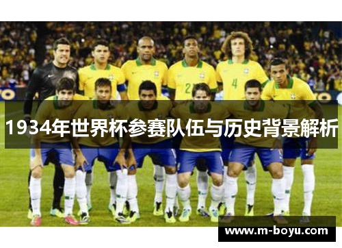 1934年世界杯参赛队伍与历史背景解析